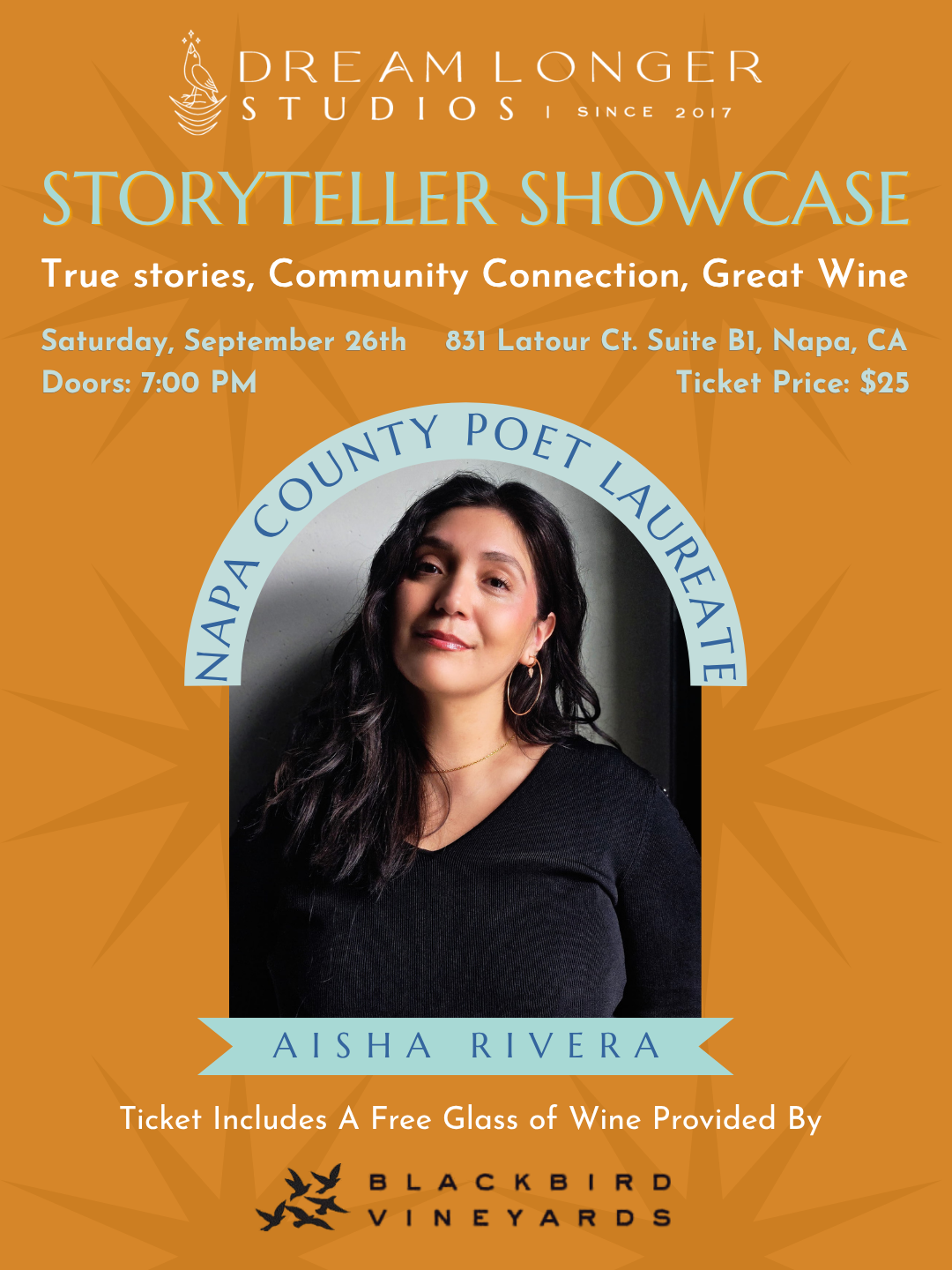 Storyteller Showcase, hosted by Napa County Poet Laureate Aisha Rivera, Presents: Coming Home