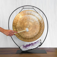 Large Gong with Crystal Basae