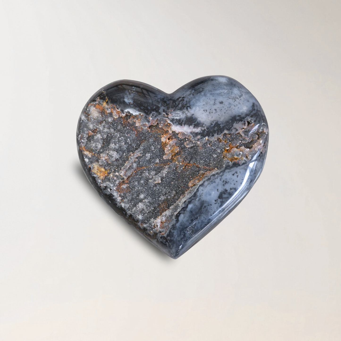 Druzy Agate Heart