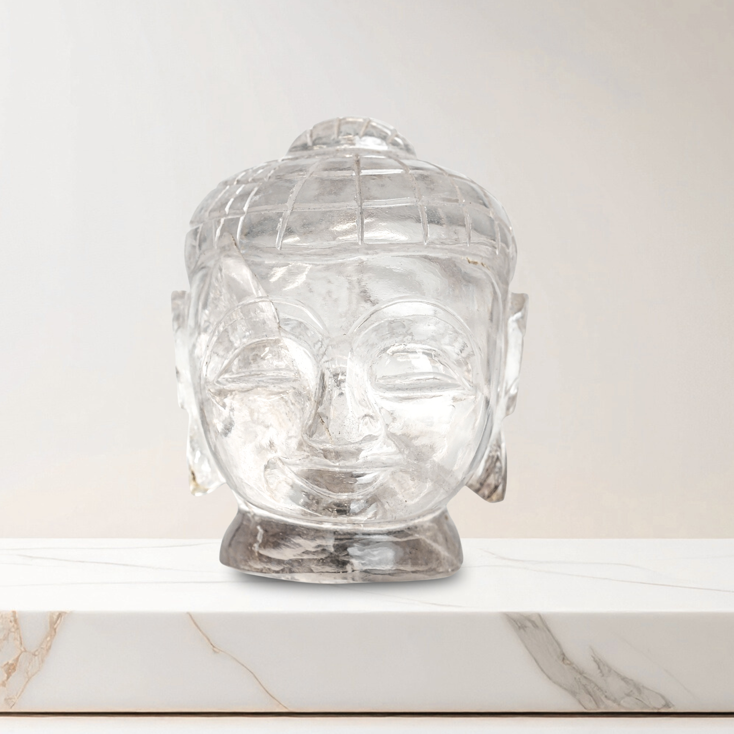 Vintage Crystal Buddha Head